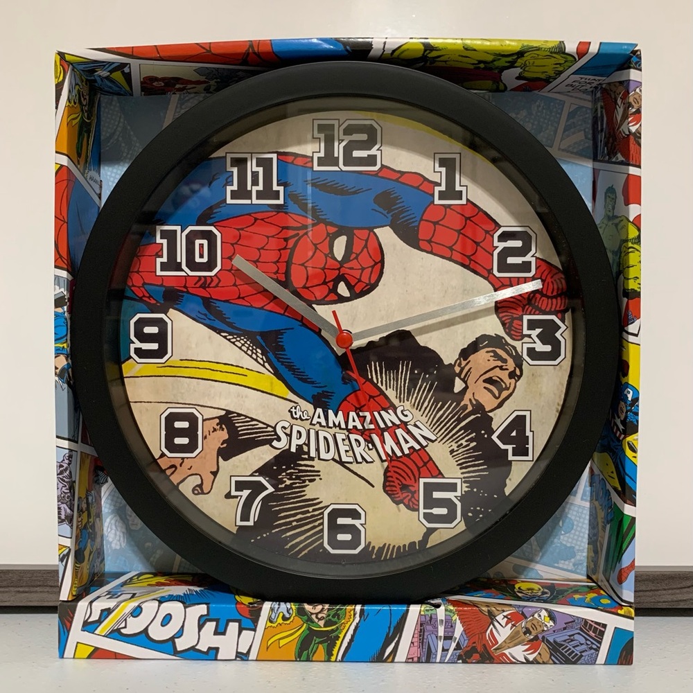 Marvel The Amazing Spider-Man Analog Wall Clock-NIB